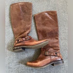 👢 Hinge Leather Riding Boots Size 8